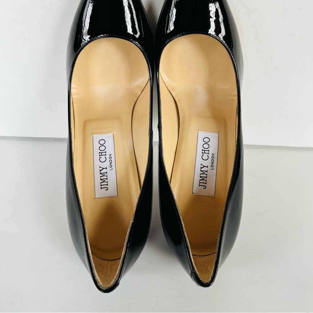 Jimmy Choo black patent leather Anouk heels 37.5 - Picture 14 of 16